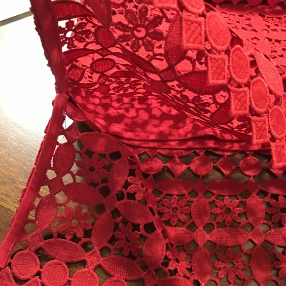 Anthropologie Lili’s Closet Maya Red Cutout Skirt NWT SZ S - Picture 5 of 8